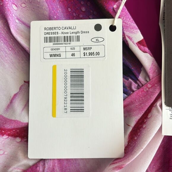 Roberto Cavalli Embellished Orchid-Print Dress NWT size XL $1995 - Picture 5 of 10